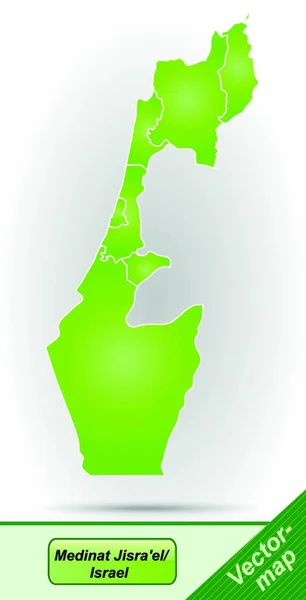Остров Яне Азії Гранична Карта Границями Зеленого Кольору Допомогою Привабливого — стоковий вектор