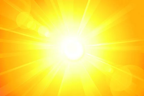 Summer Background Magnificent Sun Burst Lens Flare — Stock Vector