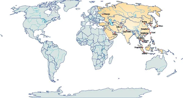 Carte Peut Être Utilisée Immédiatement Est Optimisée Pour Impression Utilisation — Image vectorielle