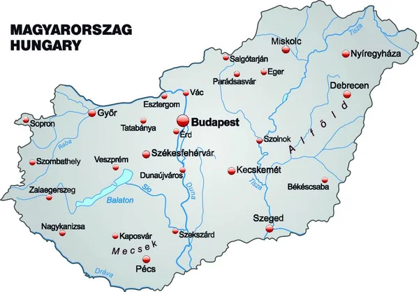 Karta Moderní Obsahuje Všechny Důležité Topografické Informace Karta Může Být — Stockový vektor