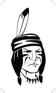 Indian apache, vector illustration clipart