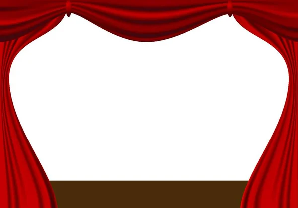 Illustration Open Curtain Vector — Stockový vektor