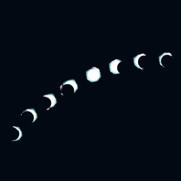 Randonnée Lunaire Phases Lune — Image vectorielle