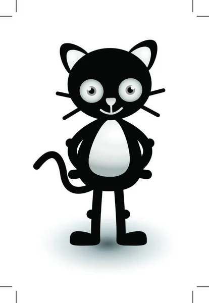 Gato Juguetón Divertido Animal Mascota Concepto — Vector de stock