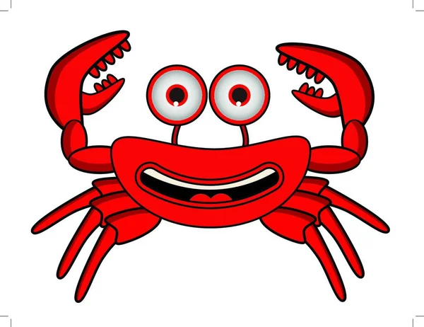Crab Flat Icon Vector Illustration — Stock Vector