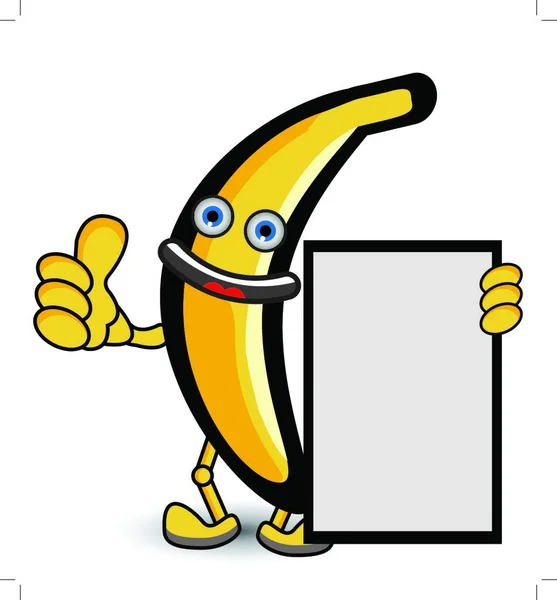 香蕉跳起来摆姿势 — 图库矢量图片