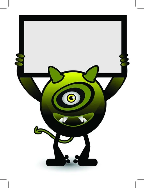 Zeichentrickfigur Monster Illustration — Stockvektor