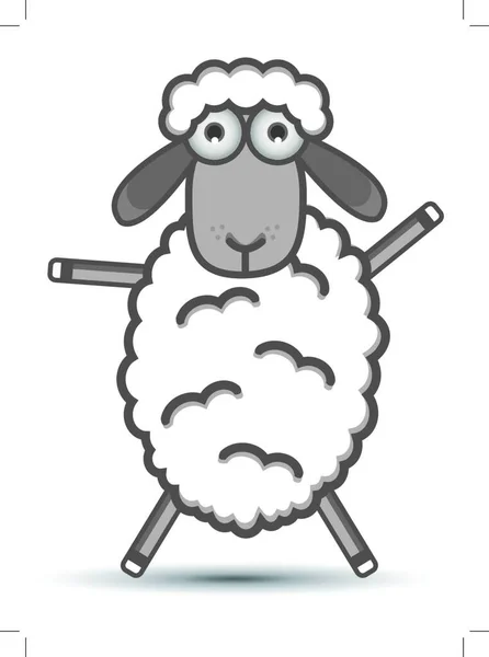 Sheep Vector Flat Icon Vector Illustration — Stock Vector