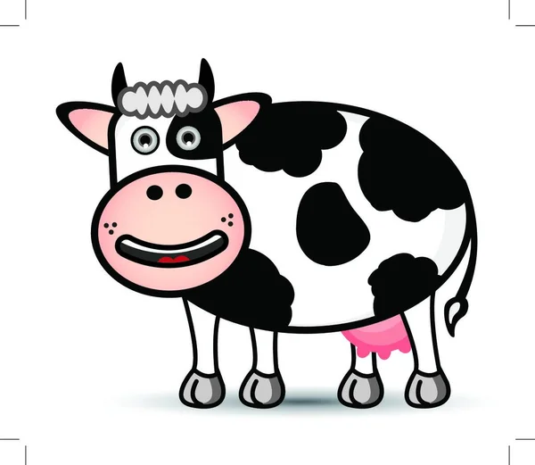 奶牛矢量平面图标 矢量插图 — 图库矢量图片
