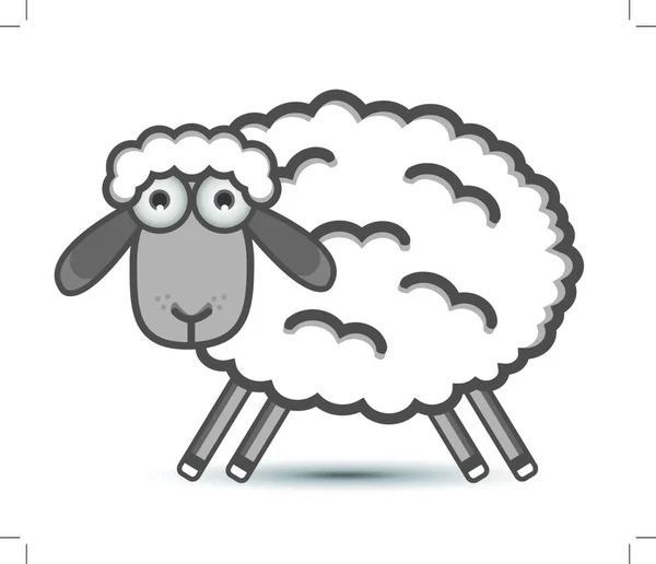 Πρόβατα Διάνυσμα Επίπεδη Εικόνα Διανυσματική Απεικόνιση — Διανυσματικό Αρχείο