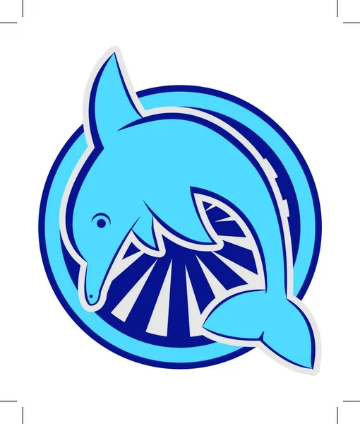 Delphin Wasserfische Tier — Stockvektor