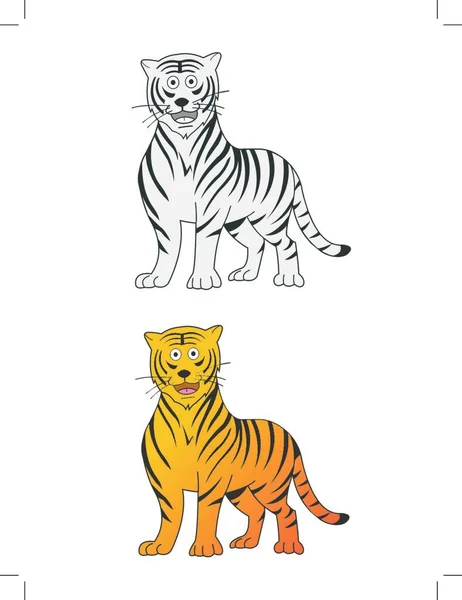Mignon Animal Illustration Isolé Sur Blanc — Image vectorielle