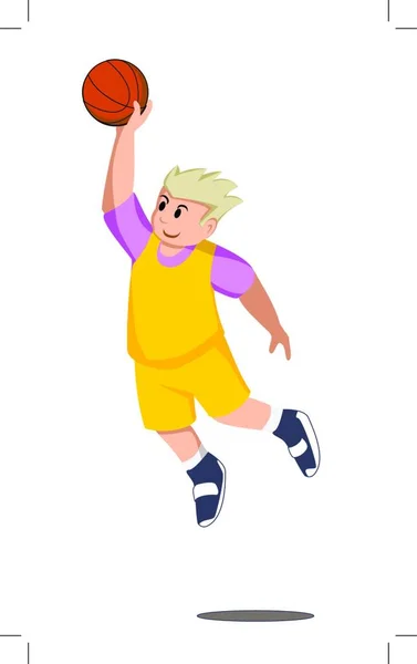 Jugador Baloncesto Ilustración Vectorial — Vector de stock