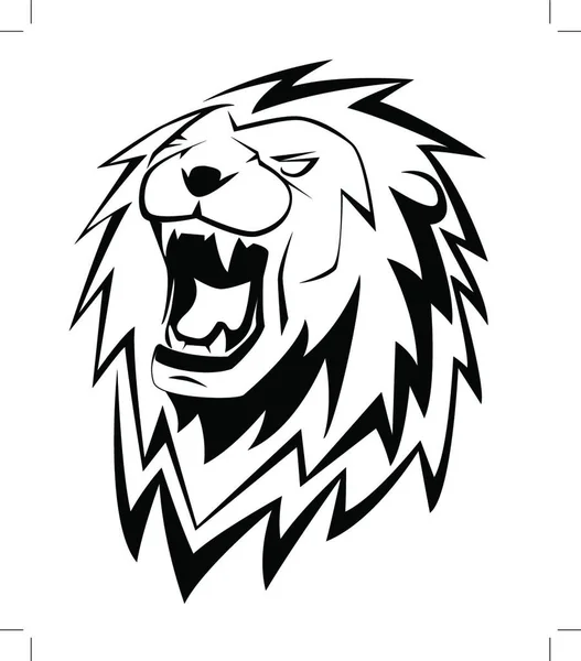 Predador Animal Predador Felino Leão — Vetor de Stock