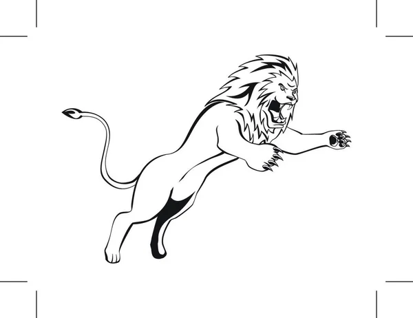 Raubtier Löwenkatze — Stockvektor