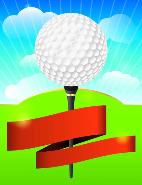 Ein Schöner Designhintergrund Für Eine Einladung Golfturnieren Oder Verschiedene Golf — Stockvektor