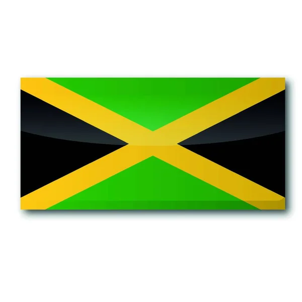 Flagge Jamaica Vektorillustration — Stockvektor