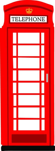 Red British Phonebooth National Symbol — Stock Vector