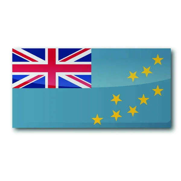 Flag Tuvalu Vektör Illüstrasyonu — Stok Vektör