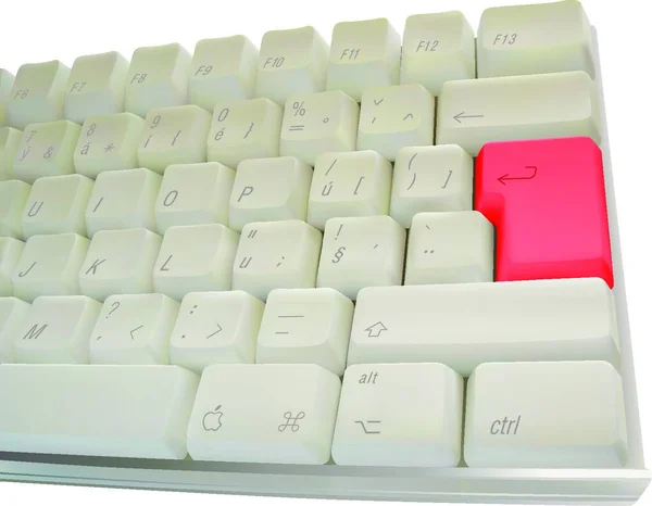 Teclado Ordenador Ilustración Colores Realistas Vector — Archivo Imágenes Vectoriales