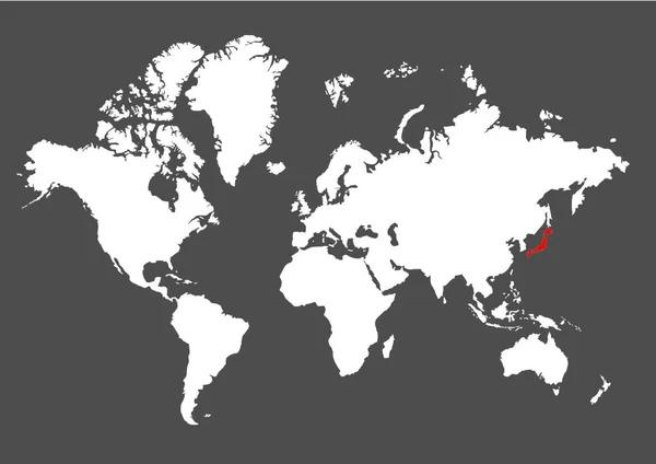 Mappa Del Mondo Con Globo Illustrazione Vettoriale — Vettoriale Stock