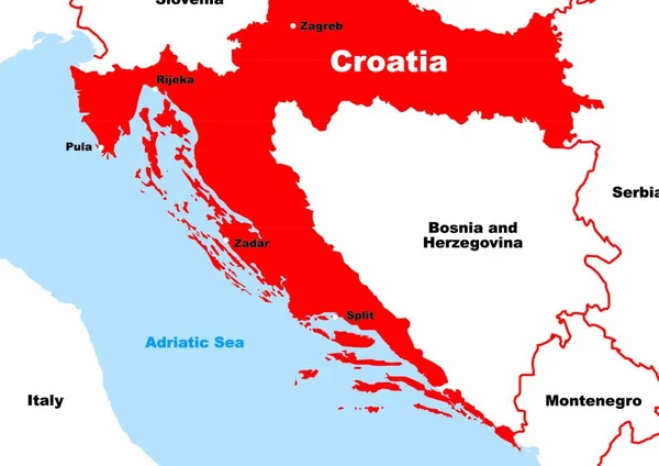 Kroatien Donje Kaminjak — Stockvektor