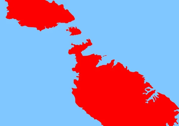 몰타는 시칠리아와 북아프리카 사이에 지중해 중부에 군도이다 — 스톡 벡터