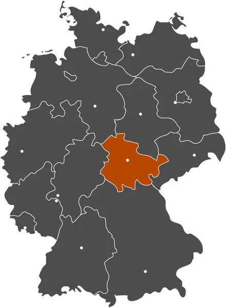 Thuringe Officiellement État Libre Thuringe Est État Allemagne — Image vectorielle