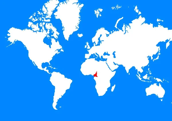 Mapa Světa Kontinenty Hranicemi — Stockový vektor