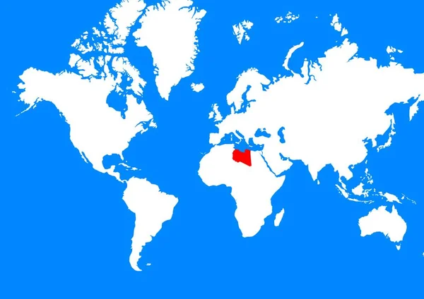 大陸や国境を持つ世界地図 — ストックベクタ