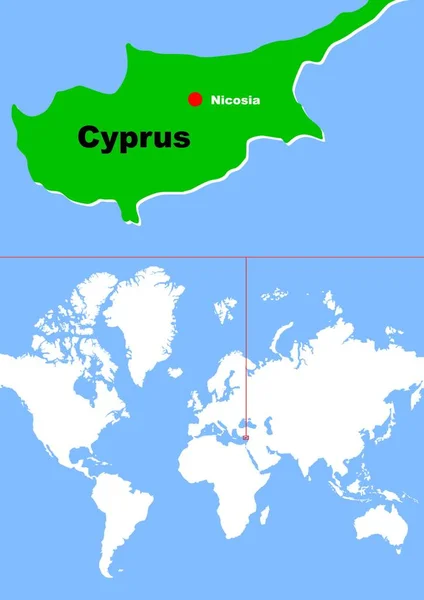 Cipro Presente Passato — Vettoriale Stock