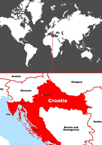 Kroatië Donje Kaminjak — Stockvector