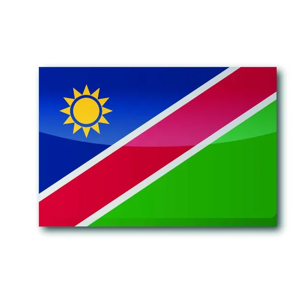 Flag Namibia Ilustração Vetorial — Vetor de Stock