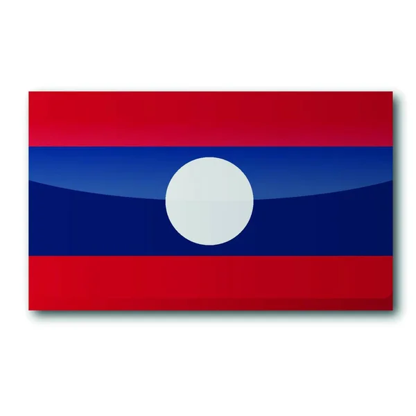 Flagga Laos Vektor Illustration — Stock vektor