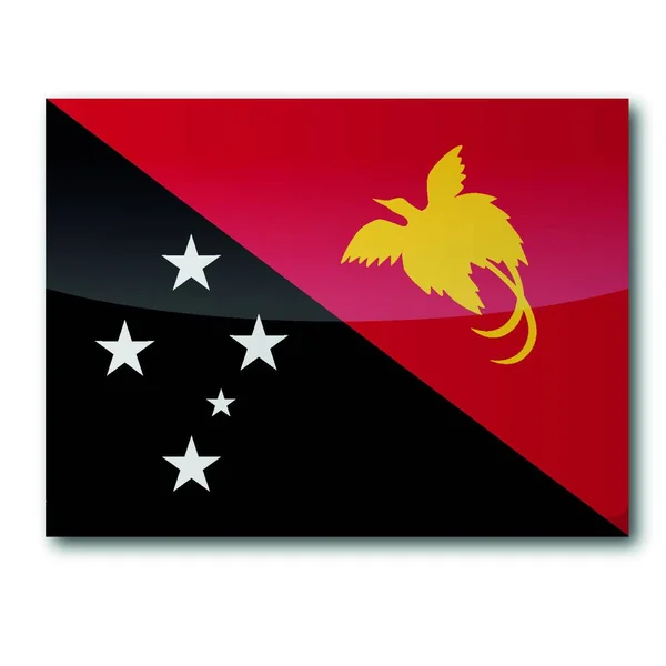 Papua Nueva Bandera Guinea Ilustración Vectorial — Vector de stock