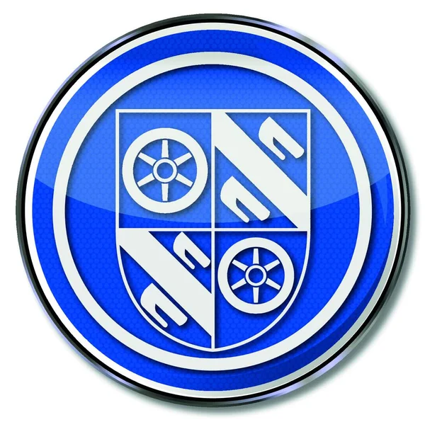 Botão Azul Com Imagem Signo Zodíaco — Vetor de Stock