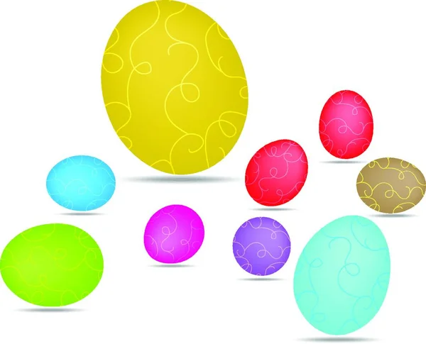 Paaseieren Gelukkige Eieren — Stockvector