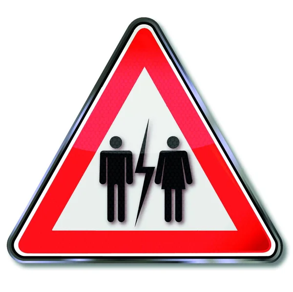 Bouclier Couple Divorce — Image vectorielle