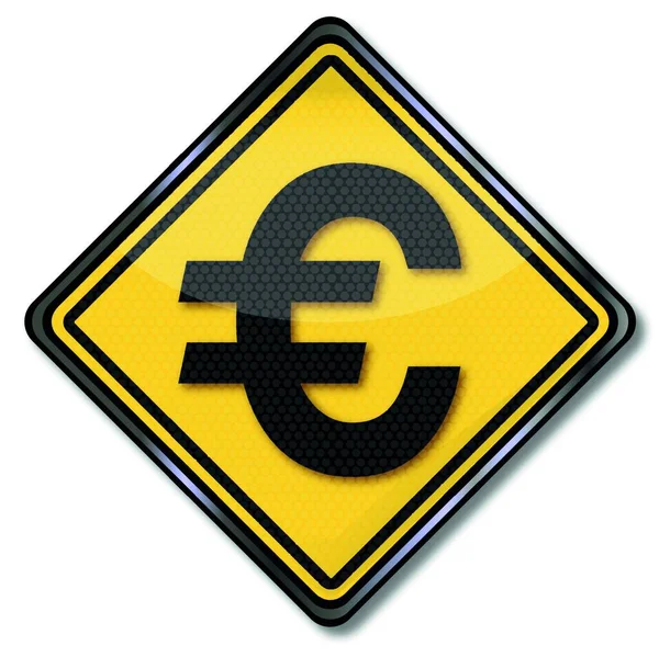 Firma Con Valuta Euro — Vettoriale Stock