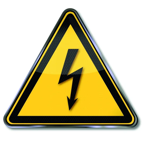 Предупреждающие Признаки Опасного Электрического Напряжения — стоковый вектор