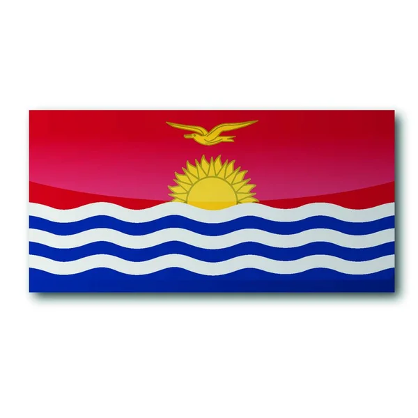 Kiribati Bandera Ilustración Vectorial — Vector de stock