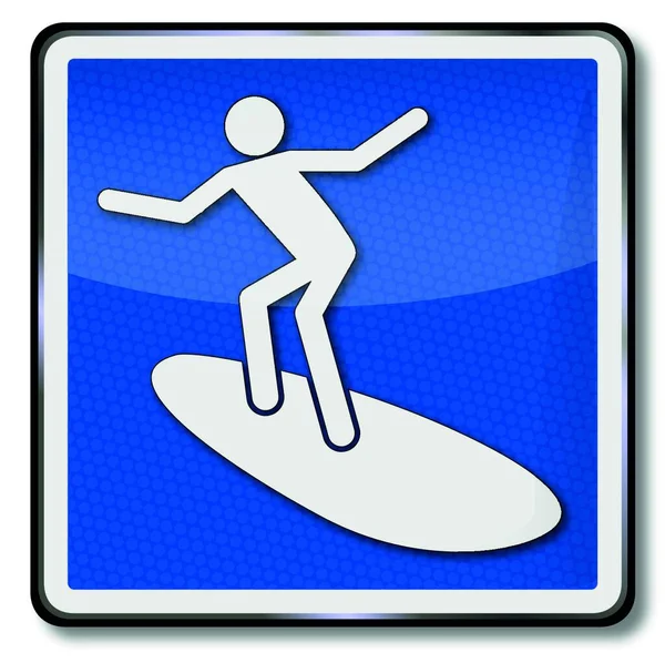 Sköld Surfare Och Surfare — Stock vektor