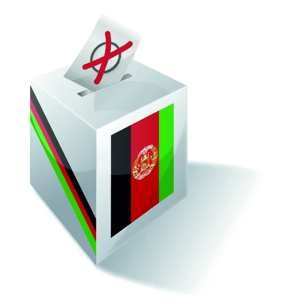Pudełko Wyborcze Afganistan Prawo Głosu — Wektor stockowy