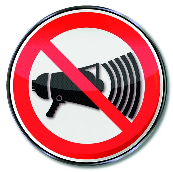 Знак Запрета Мегафоном — стоковый вектор