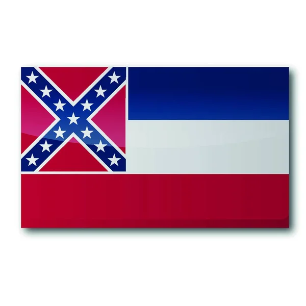 密西西比旗 矢量图解 — 图库矢量图片