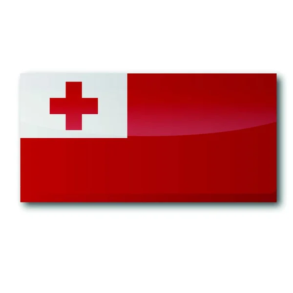 Flagge Tonga Vektorillustration — Stockvektor