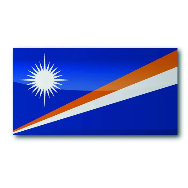 Flagge Marshallinseln Vektorillustration — Stockvektor
