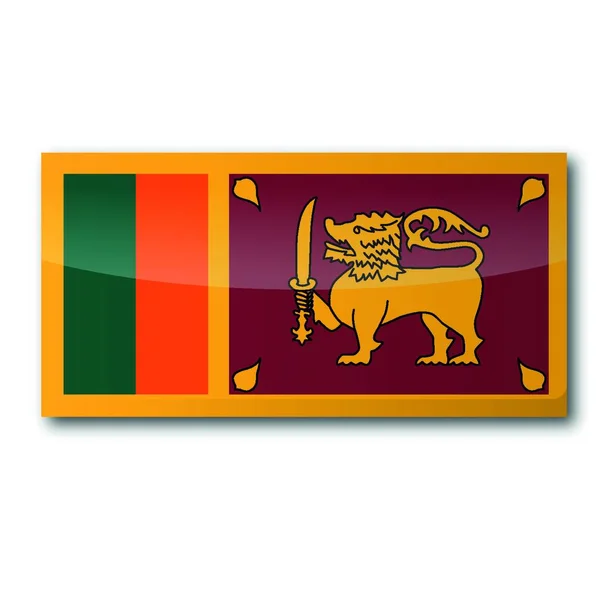 Srílanská Vlajka Vektorová Ilustrace — Stockový vektor