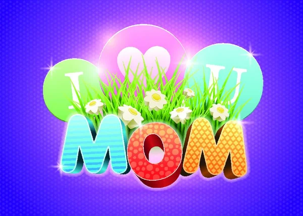 Mother Day Poster Design Template Elements Layered Separately Vector File — Stock Vector