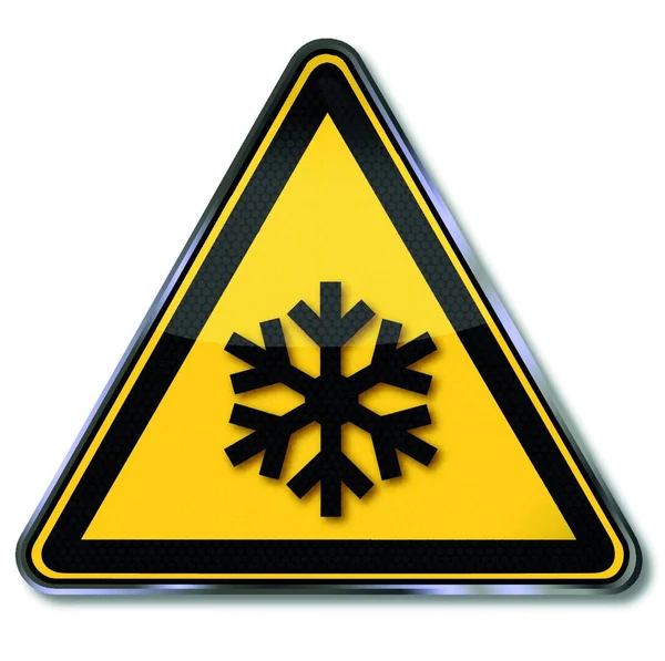 Warning Signs Low Temperature Cold — Stock Vector